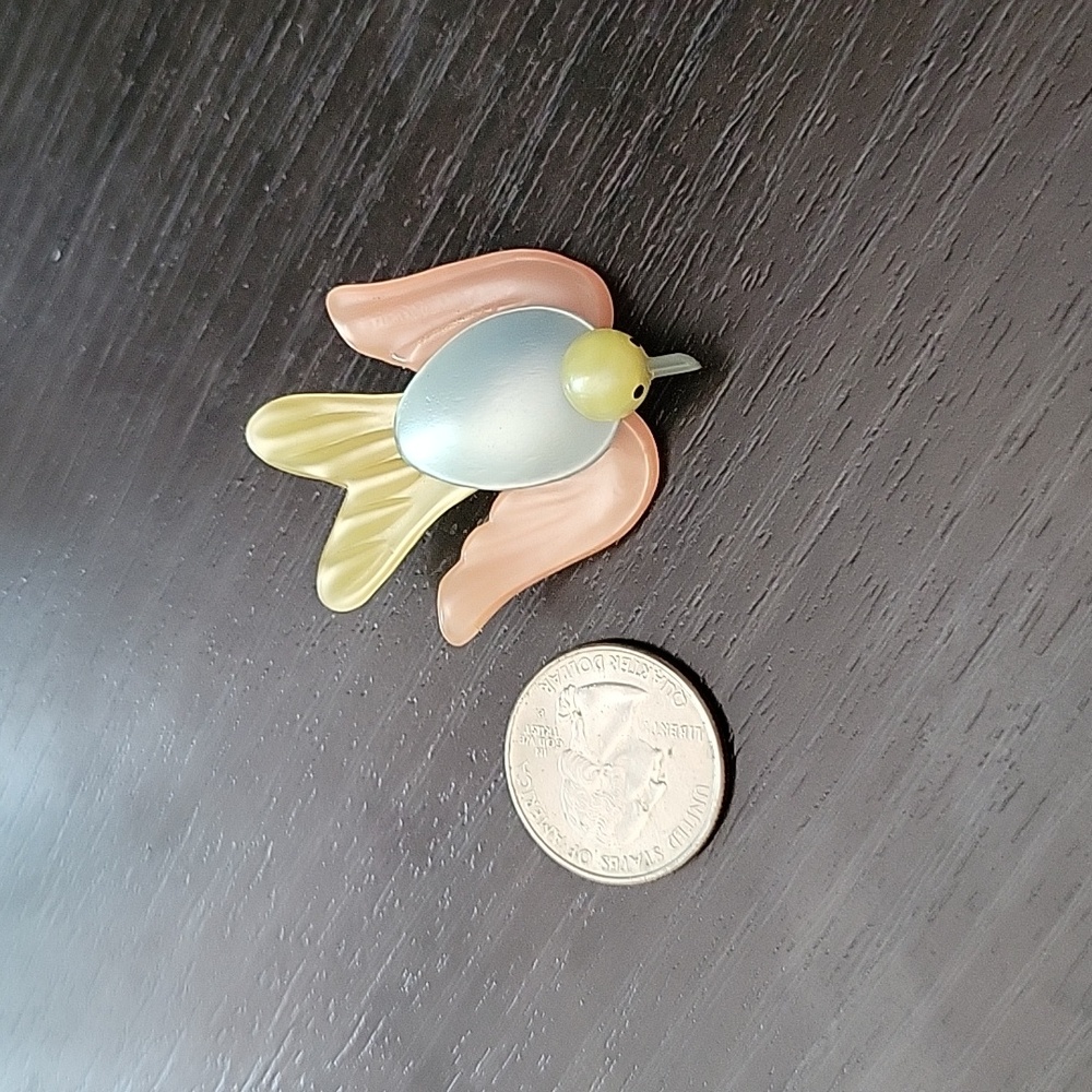 Vintage Moonglow Bird Brooch - Picture 7 of 10